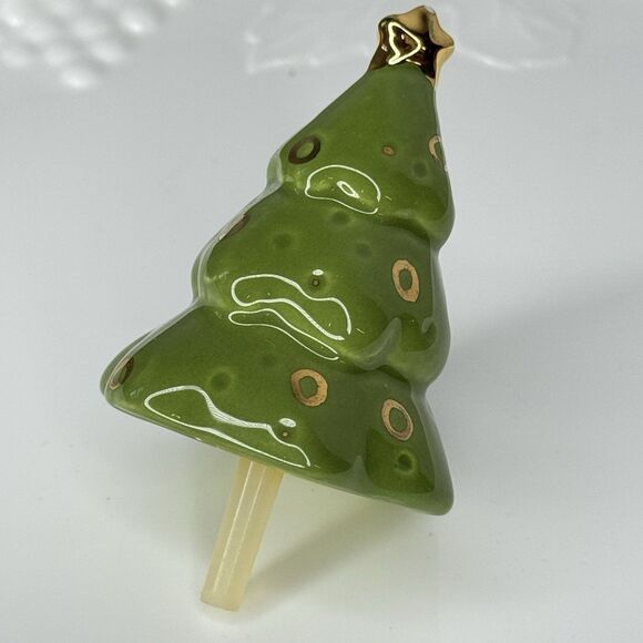 Nora Fleming Retired Christmas Tree NF Initials Embossed Gold Star On Top RARE - Picture 4 of 7